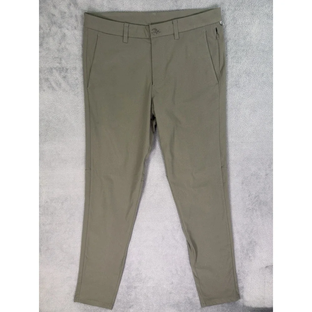 Lululemon Pants Mens 33x32 Green Commission Slim Fit Warpstreme Chino Trousers